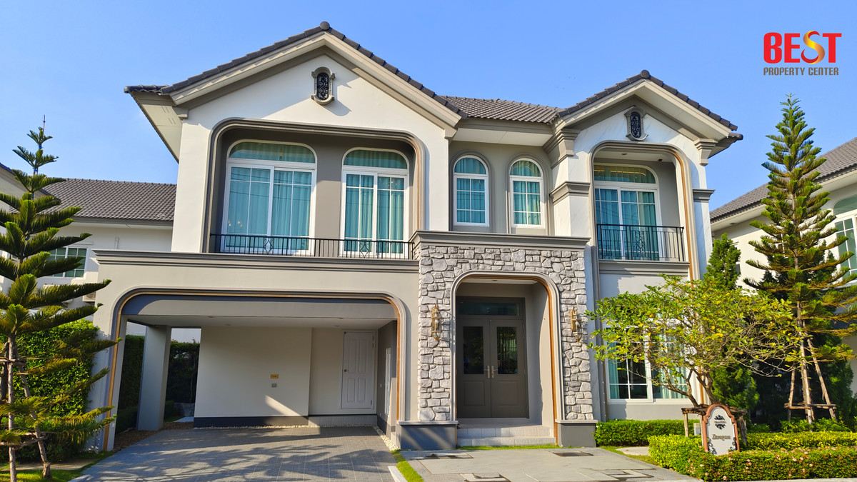 ขายบ้านใหม่ มือหนึ่ง Grandio รามอินทรา วงแหวน ใกล้ รถไฟฟ้าสายสีชมพู และ ทางด่วนฉลองรัช