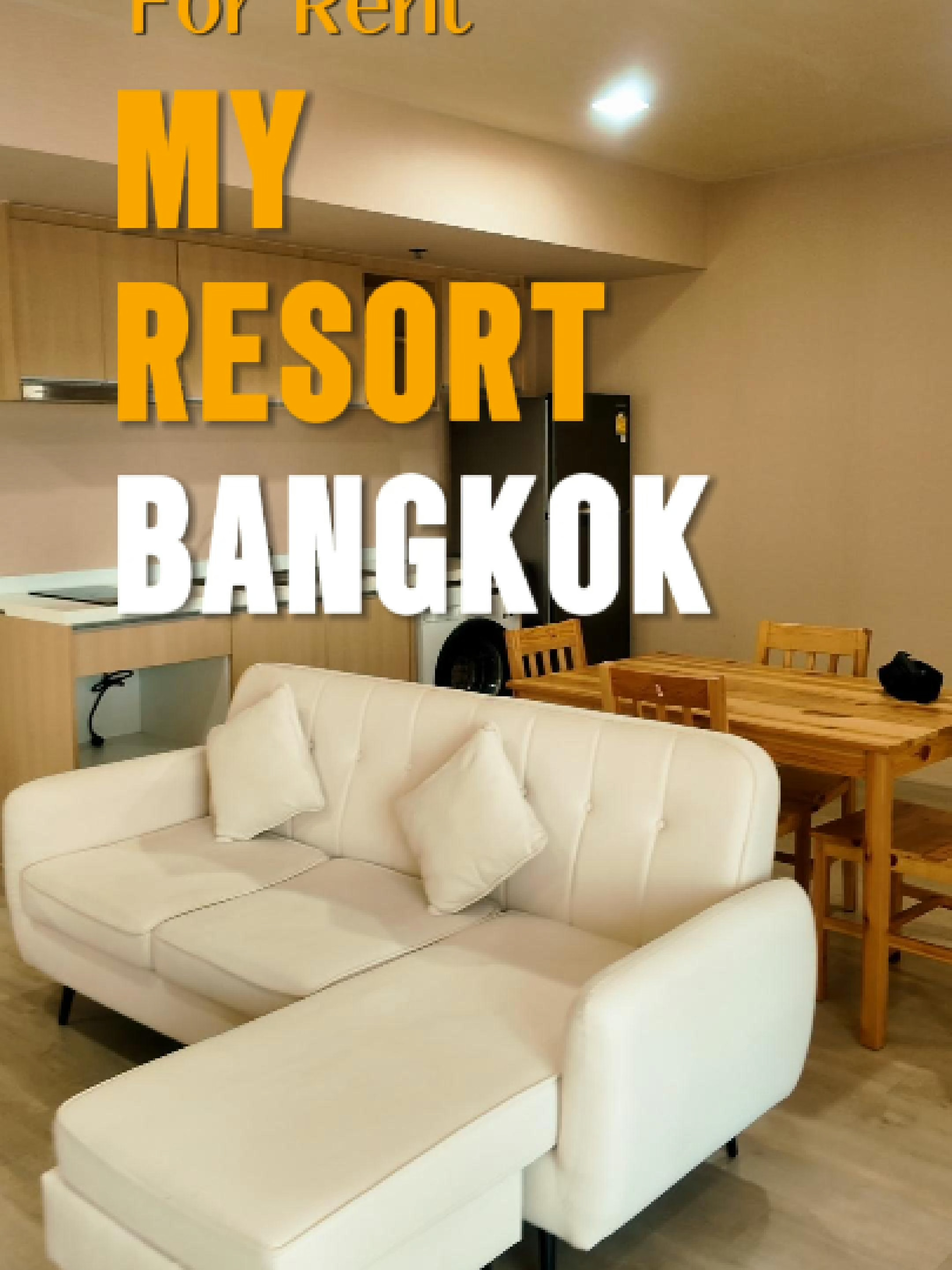 ปล่อยเช่า My Resort Bangkok (มายรีสอร์ท บางกอก) 47 ตร.ม. ชั้น 28 รีโนเวทแล้ว ห้องสวย ใกล้ มศว และ MRT เพชรบุรี - video